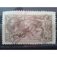 Англия 1913-8 Король Георг 5 и Британия на колеснице Михель-25-80 евро гаш