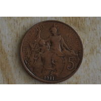 Франция 5 сантимов 1911