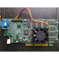 3dfx Voodoo3 3000 с радиатором и вентилятором, рабочая.