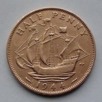 Великобритания пол пенни. 1944