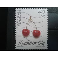 Польша, 1996, Поздравительная марка, вишня