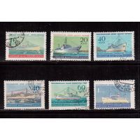 СССР-1959, (Заг.2210-2215)  гаш.(с клеем) , Корабли, полная серия(2)