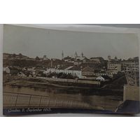 Гродно. Вид на город с разрушенного моста. 1915