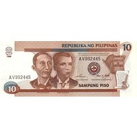 Филиппины 10 песо образца 1998 года UNC p187b