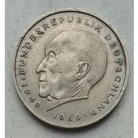 Германия 2 марки 1975 г. G. Конрад Аденауэр, 20 лет Федеративной Республике (1949-1969)
