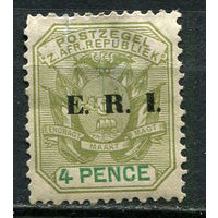 Британские колонии Трансвааль (Южная Африка) - 1901/1902 - Герб с 4Р с надпечаткой E. R. I. - (есть надрыв и тонкое место) - [Mi.99] - 1 марка. MH.  (Лот 61EX)-T25P5