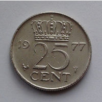 Нидерланды 25 центов. 1977