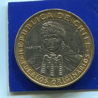 Чили 100 песо 2010 , биметалл
