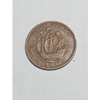 Великобритания 1 / 2 пенни 1944 года .
