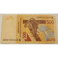 Сенегал (K) 500 франков 2012 года  Номер по каталогу: P719Kk
