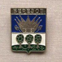 Значок герб города Березов 8-24