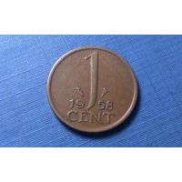1 цент 1958. Нидерланды.