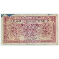 Бельгия, 5 франков 1943 год.