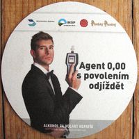Подставка под пиво Plzensky Prazdroj, Agent 0,00