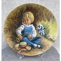 Декоративная тарелка Коллекционная тарелка Little Boy Blue ограниченной серии от John McClelland США 21.7 см