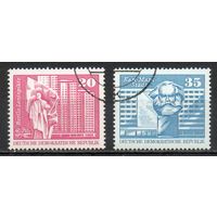 Стандартный выпуск Социалистическое строительство в ГДР 1973 год серия из 2-х марок