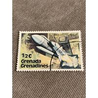 Гренада. Запуск космического шаттла. Марка из серии