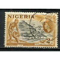 Британские колонии - Нигерия - 1953/1957 - Местный житель 2P - [Mi.74] - 1 марка. Гашеная.  (Лот 70Dj)