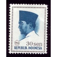 1 марка 1966 год Индонезия 524