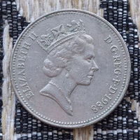 Великобритания 5 пени  1988 года (2). Большая монета!