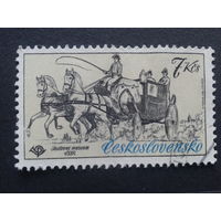 Чехословакия 1981 почтовая карета