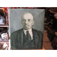Репродукция под пленкой-портрет В.И. Ленина 52х42 см.