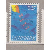 Авиация воздушный змей Конкурс детских марок Дания 1994 год лот 2