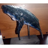 Статуэтка "Синий кит", высота 22см с подставкой, длина 21см, глубина 6см