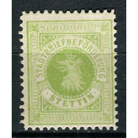 Германия - Штеттин - Местные марки - 1887 - Герб - [Mi.III] - 1 марка. MNH, MLH.  (Лот 141AM)