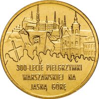 Польша 2 злотых, 2011 300 лет Варшавскому Паломничеству к Ясной Горе UNC