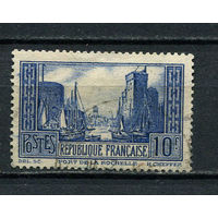 Франция - 1929 - Порт Ла-Рошель. Туризм 10Fr - (есть тонкое место) - [Mi.241II] - 1 марка. Гашеная.  (Лот 55DL)