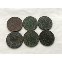 Польша до 1939, 6 монет по 5 грошей