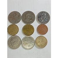 Африка  4  , 9 монет без повторов с рубля .
