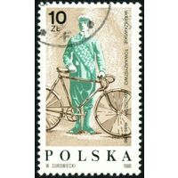 100 лет варшавской ассоциации велосипедистов Польша 1986 год 1 марка