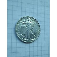 США, 1/2 доллара 1943 Walking Liberty Half Dollar серебро