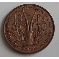 Французская Западная Африка 10 франков, 1956 (12-4-12(в))