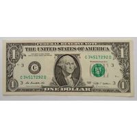 СЩА 1 доллар 2009г Серия С 34517292 D. UNC.Без обращения.