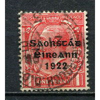 Ирландия - 1922 - Надпечатка на марках Великобритнаии 1Pg - [Mi.26I] - 1 марка. Гашеная.  (Лот 63CU)