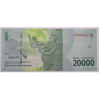 Индонезия 20000 рупий 2016 г UNC