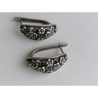 Серьги серебро 925 пробы, звезда,