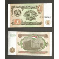 Банкнота 1 рубль 1994 Таджикистан UNC