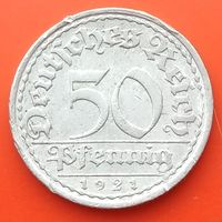 50 пфеннигов 1921 А ГЕРМАНИЯ***