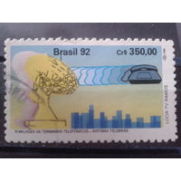 Бразилия 1992 Телефон, спутниковая антенна