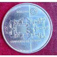 Серебро! Португалия 5 евро, 2004 ЮНЕСКО - Монастырь Христа в городе Томар
