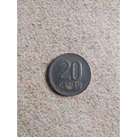 128. 20 центов 1991 Литва