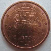 Литва 1 евроцент 2015 г.