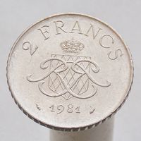 Монако 2 франка 1981