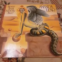 AMANDA LEAR - 1978 - NEVER TRUST A PRETTY FACE (EUROPE) LP + POSTER