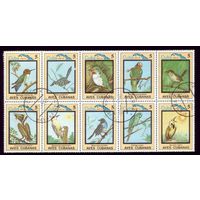 Сцепка из 10 марок 1983 год Куба Птицы 2798-2807