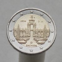 Германия 2 евро 2016 D  Саксония